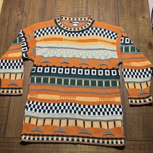 Arielle Sweater Large Ladies Coogi Style textured‎ Knit Brown Vintage 90s